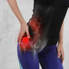 Ból biodra z czerwonymi kręgami i prześwietleniem kości. Dowiedz się, koksartroza co to jest i jak sobie z nią radzić.