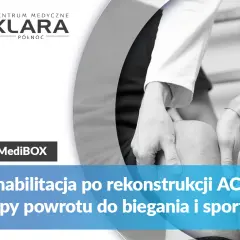 Rehabilitacja po rekonstrukcji ACL: fizjoterapeuta pomaga pacjentowi w powrocie do sportu.
